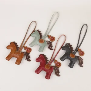 Trendy Horse PU Leather Bag Charm Stylish Pendant for Fashion Lovers and Daily Use