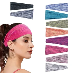 Trendy Knitted Hair Band Women Solid Color Elastic Headband Sport Yoga Hairband Soft Wash Face Makeup Headwrap Accessories