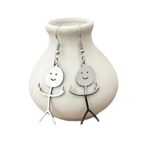 Trendy Silver Plated Alloy Stainless Steel Jewelry 14k Pvd Gold Imitation Pearl Drop Unisex Earrings