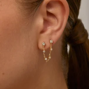 Trendy Style Fashion Jewelry Statement Cubic Zirconia Earrings for Women Engagement Party