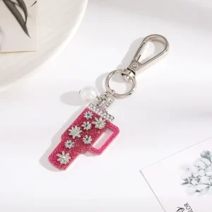 Tumbler Silver Plated Bag Charms Cute Gold Plated Halloween Keychain Purse Charms for Handbags