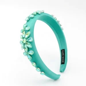 Turquoise Designer Crystal Luxury Custom Headbands Rhinestone Korean Girl Hair Accessories