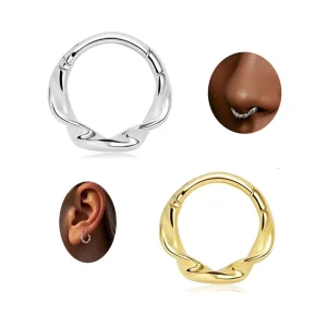 Twist Septum Ring Nose Piercing Jewelry Stainless Steel Tragus Trendy Design Jewelry Daith Ring Fashion Body Jewelry