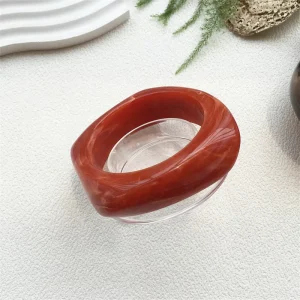 UJBOX Eco Friendly Acrylic Geometric Chunky Bangles Bracelet 62mm Fashion Party Bangle Customized OEM ODM