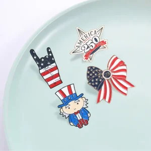 USA 250th Anniversary Enamel Pin Set Patriotic Brooch Badge For Collectors And Gift Giving