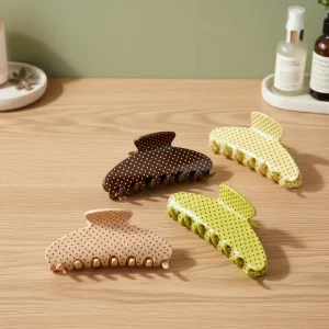 Ume Hot Selling French Fashion Polka Dot Series Large Acetate Ins Style Hair Claw Accept Customize for Party Daily Use