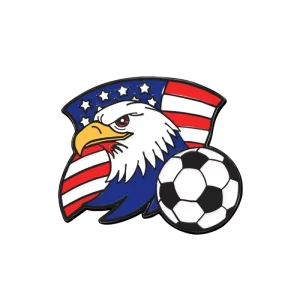 Uncle Sam Hat Badge USA Soccer Hard Enamel Pin Patriotic American Football Brooch Jersey Backpack Decoration