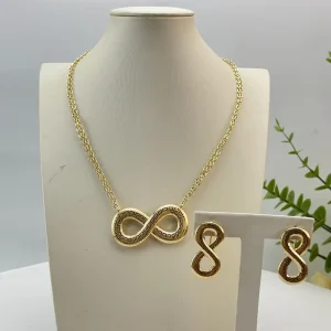 Unique Chain with Earrings Italian Jewelry Set Party Anniversary Necklace