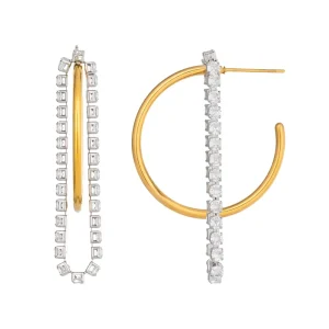 Unique Design European American Style Trendy 18K Gold Stainless Steel Color matching C Ring Light Luxury High end Tassel Women’s