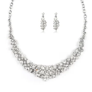 Unique Gemstone Fashion Indian Bride Wedding Fashion Crystal Rhinestone Jewelry Necklaces Earrings Accessories Women