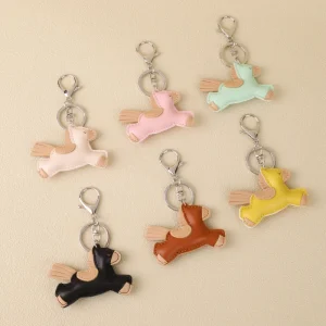 Unique Horse Shaped PU Leather Bag Charm Trendy Decorative Accessory for Handbags Backpacks Luggage