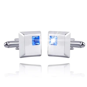 Unique Wedding Groom Business Fashion Jewelry Crystal Square Cufflinks for Gifts