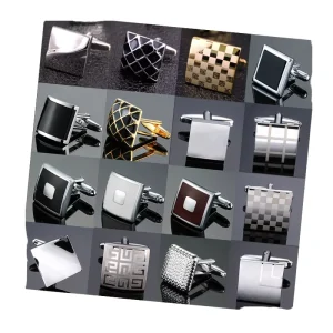 Unisex Business Cuff Buckle High-end French Cufflink Fashion Enamel Dripping Cuff Stainless Steel Party