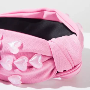 Valentine’s Day Headband Rhinestone Butterfly & Heart Embellished Fabric Hair Hoops Romantic Holiday Hair Accessories for Women