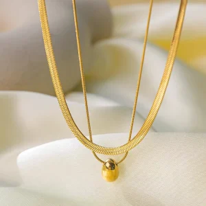 Various Dainty Necklaces and Fashion Necklaces for Women 18K Gold Plated Waterproof and Anti Fade Stainless Steel