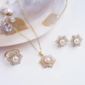 Various Styles Handmade Latest Design Freshwater Pearl Women Pearl Jewelry Set