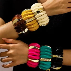 Versatile Elegant Simple Beaded Pattern Bracelet for Women Retro Romantic Trendy New Fashion Chain Link Bracelets