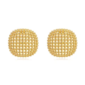 Versatile Fashion Brass Plated With 18k Gold Plated With Platinum Square Round Woven Stud Earrings Women’s Jewelry