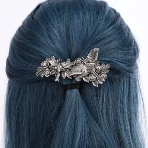 Viking Retro Flower Butterfly Hair Clip for Women’s Updo Gothic Norwegian Style Party Accessories Bat Flower Spring Hair Clip