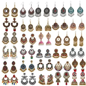 Vintage Bohemian Gold Beaded Tassel Earrings for Women Ethnic Boho Style Hollow Drop Jhumki Jewelry Indian Gypsy Charm