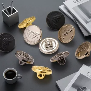 Vintage British Style Hand-Sewn Zinc Alloy Buttons For Men’s Formal Wear Suit Cuff Shirt Decorative Small