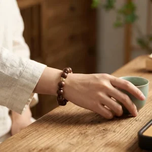 Vintage Chinese Style Incense Beads Bracelet Handmade Natural Plant Powder Scented Jewelry Accessories
