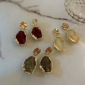 Vintage Cool Toned Personalized Fashion Earrings Exquisite Luxurious and Elegant Ear Studs with a Sense of Style