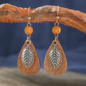 Vintage Dangle Earrings for Women Bohemian Ethnic Big Round Water Drip Circle Geometric Dangle Drop Earrings Jewelry