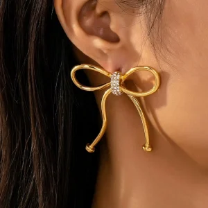 Vintage Fashion Jewelry Large Size Bowknot & Sunflower Earrings Dangle Earrings Women’s Earrings for Festive Gifts