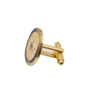 Vintage Inspired Embossed Gold Plated Copper Cufflinks UV European American Elegant Men’s Fashion Bulk Supply for Wedding