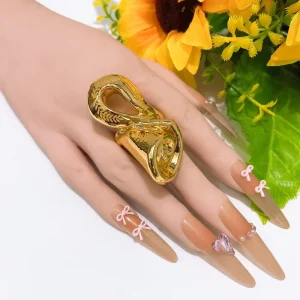 Vintage Irregular Twist Open Ring Gold Plated Adjustable Abstract Geometry Finger Rings Women Fashion Trendy Jewelry Gift