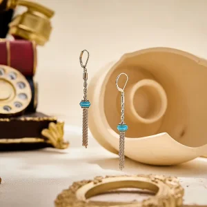 Vintage Luxury Twisted Rope Tassel Earrings Skin Friendly Handmade Blue green Enamel Sexy Women’s Accessories Dubai Jewelry