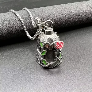Vintage Punk Stainless Steel Winged Rider Guardian Bell Motorcycle Lucky Charm for Biker Accessories