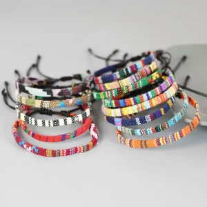 Vintage Style Bracelet Jewelry Fashion Personalized Handmade Woven Bracelet Colorful Design Jewelry Bracelet