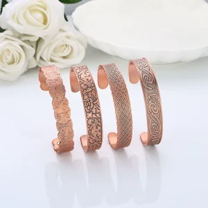 Vintage Style Fashion Jewelry Bracelets Bangles Personalized Pure Copper Cuff Bracelets Customized Adjustable Bracelet Arthritis