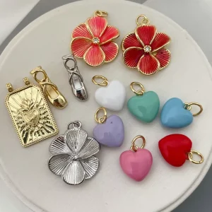 Vintage Trend Colored Charm Necklace Accessories DIY Jewelry Items
