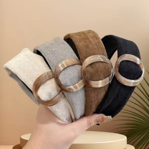 WAI XUAN Korean Style Fashion Fabric Solid Color Women’s Hairband Hairpin Casual Pressure Fashion Hair Accessories
