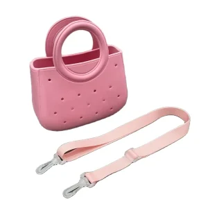Washable EVA Tote Beach Bag Light Cute Small Kids Beach Bag with Can Install Charms