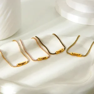 Waterproof 18K Gold Plated Luxury Zircon Stainless Steel Tennis Bracelet Fashion Jewelry Joyas De Acero Inoxidable Al Por Mayor