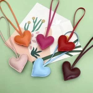 Waterproof Heart Shaped PU Leather Fashion Handbag Charm