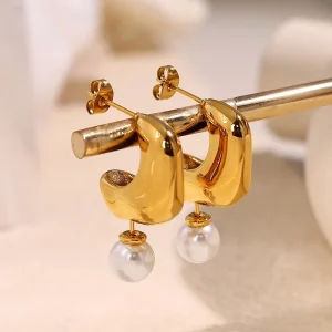 Waterproof Irregular Geometric Stainless Steel Earring Hypoallergenic Drop Earrings With EU Reach US CPSIA Standard