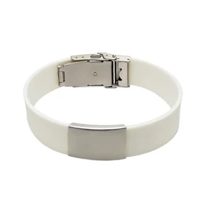 Waterproof Medical Alert Tag on Laser Engraved Silicone Bracelet Fashion Charm Bracelets Personalized Message Medical Badges
