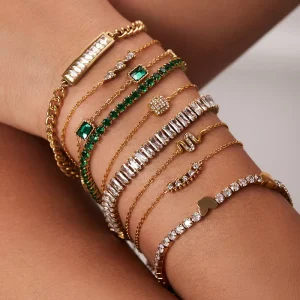 Waterproof Stainless Steel Women’s Zircon Fashion Chain Bracelet Fashion Wrist Accessories Gift
