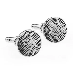 Wave Point Sublimation Cufflinks Custom Mens Suit Shirt Fashion Accessory Wedding Trendy Jewelry Cufflinks