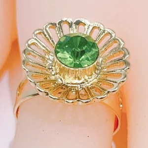 Wedding Gold Plated Jewelry Sets Silver Green Diamond Ear Ring Jewelry Set Costume Accessories A1025