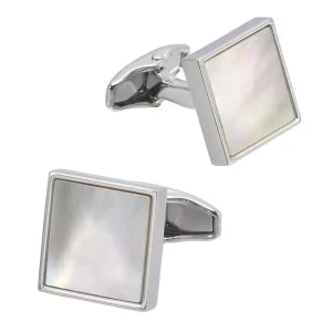 White Mother Pearl Shell Stone Elegant Cufflinks Custom Men’s Suit Shirt Fashion Accessory Wedding Tuxedo Jewelry Gift