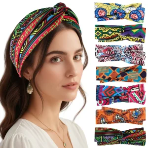 Wide Twist Turban Headband Designer African Inspired Hair Curler Accessory for Black Women’s Styling