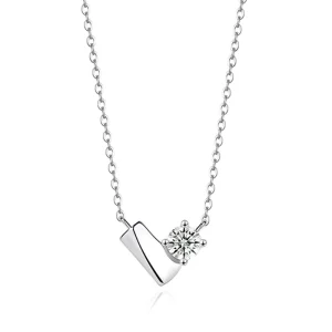 Woman 925 Sterling Silver Fashion Necklaces Jewelry Cz Diamond Tiny Love Heart Pendant Necklace