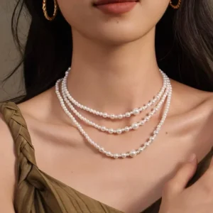 Women Fashion Jewelry Authentic Pearl Necklace