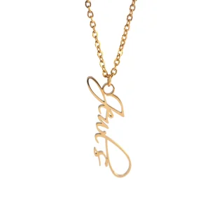 Women Fashion Trendy Jewellery Link Name Necklaces